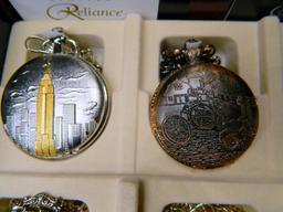 Collection of Twelve (12) Reliance by Croton Pocket Watches and Display Case