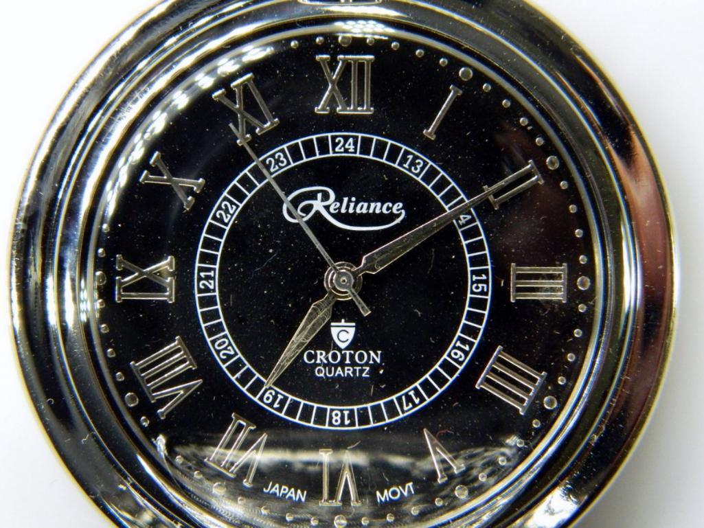 Collection of Twelve (12) Reliance by Croton Pocket Watches and Display Case