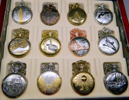 Collection of Twelve (12) Reliance by Croton Pocket Watches and Display Case