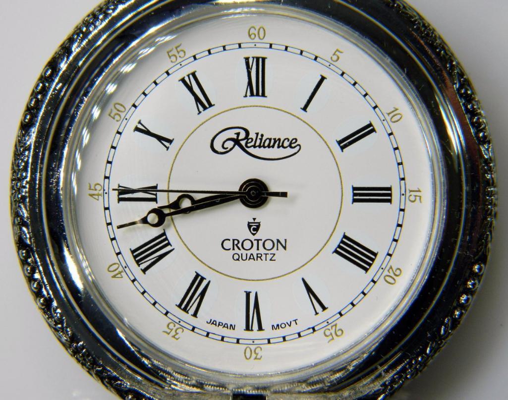 Collection of Twelve (12) Reliance by Croton Pocket Watches and Display Case