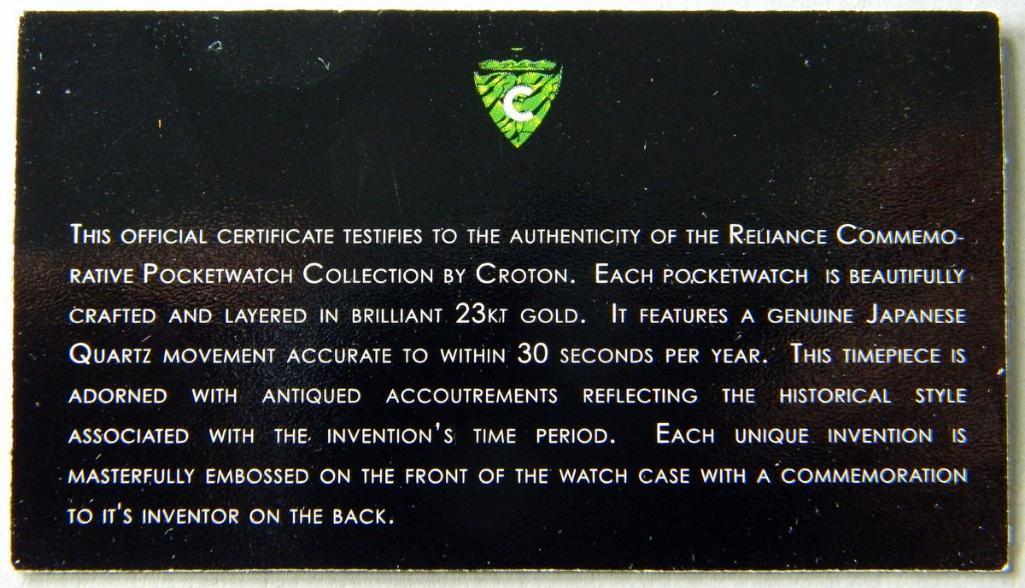 Collection of Twelve (12) Reliance by Croton Pocket Watches and Display Case