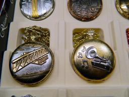 Collection of Twelve (12) Reliance by Croton Pocket Watches and Display Case
