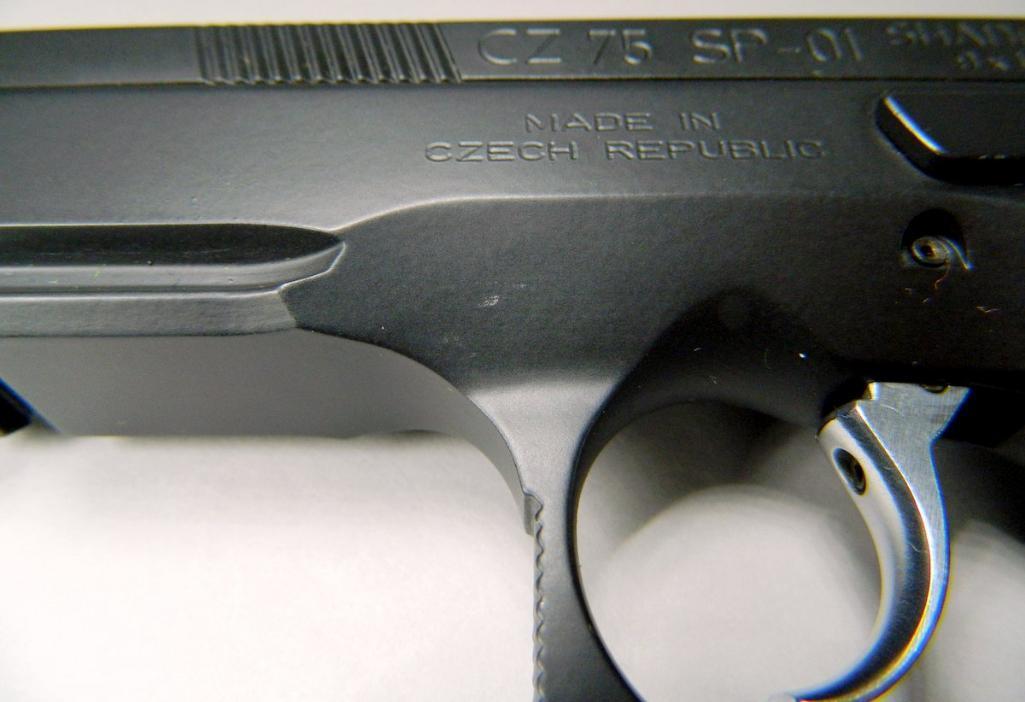 CZ Custom Model CZ 75 SP-01 Shadow 9x19mm Caliber Semi-auto Pistol New in Box