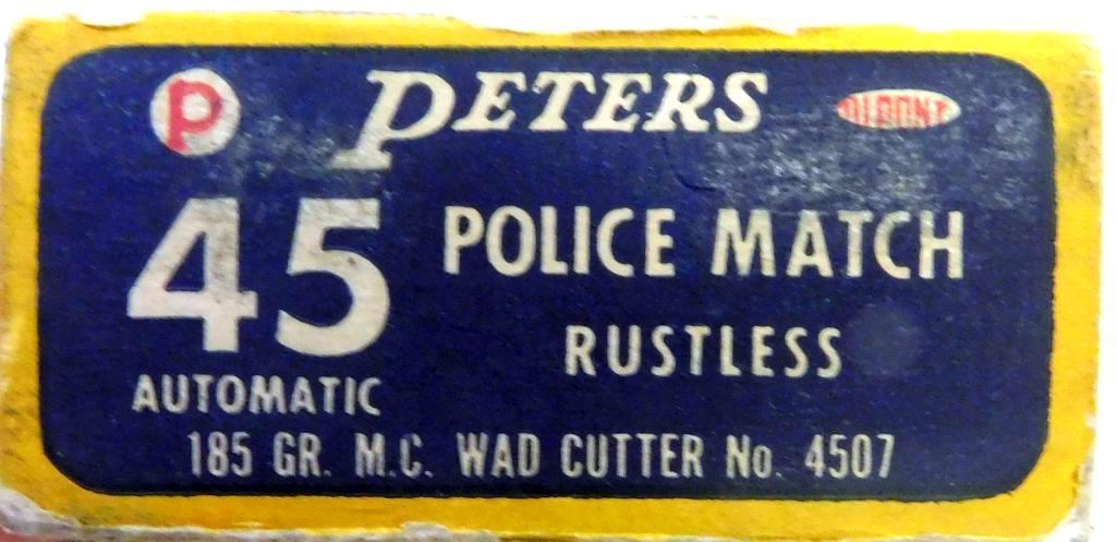 Peters Police Match .45 ACP Box of Ammo, Full Box