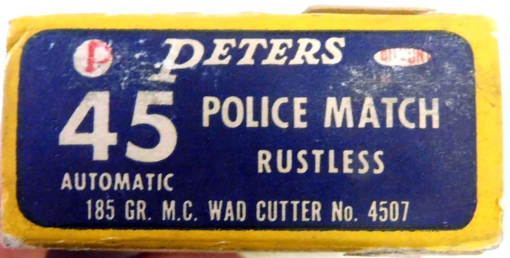 Peters Police Match .45 ACP Box of Ammo, Full Box