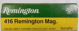 Remington 416 Mag Box of Ammo