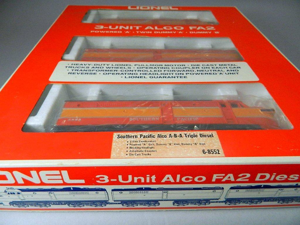Lionel 3-Unit ALCO FA-2 Southern Pacific Triple Diesel Set