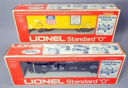 Lionel Standard 'O' UP Box Car, NYC Gondola, and Johnson Wax Box Car