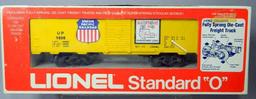 Lionel Standard 'O' UP Box Car, NYC Gondola, and Johnson Wax Box Car