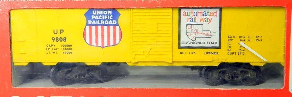Lionel Standard 'O' UP Box Car, NYC Gondola, and Johnson Wax Box Car