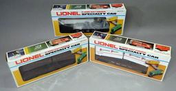 Lionel O & O27 Southern Pacific Piggyback and Penna Flat Cars with Trailers, and NYC Searchlight Car