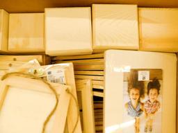 Assorted Unfinished Wooden Picture Frames and Boxes