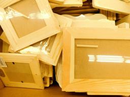 Assorted Unfinished Wooden Picture Frames and Boxes