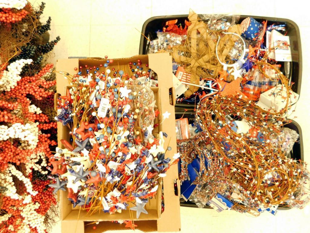 Assorted Red, White and Blue Patriotic Decor
