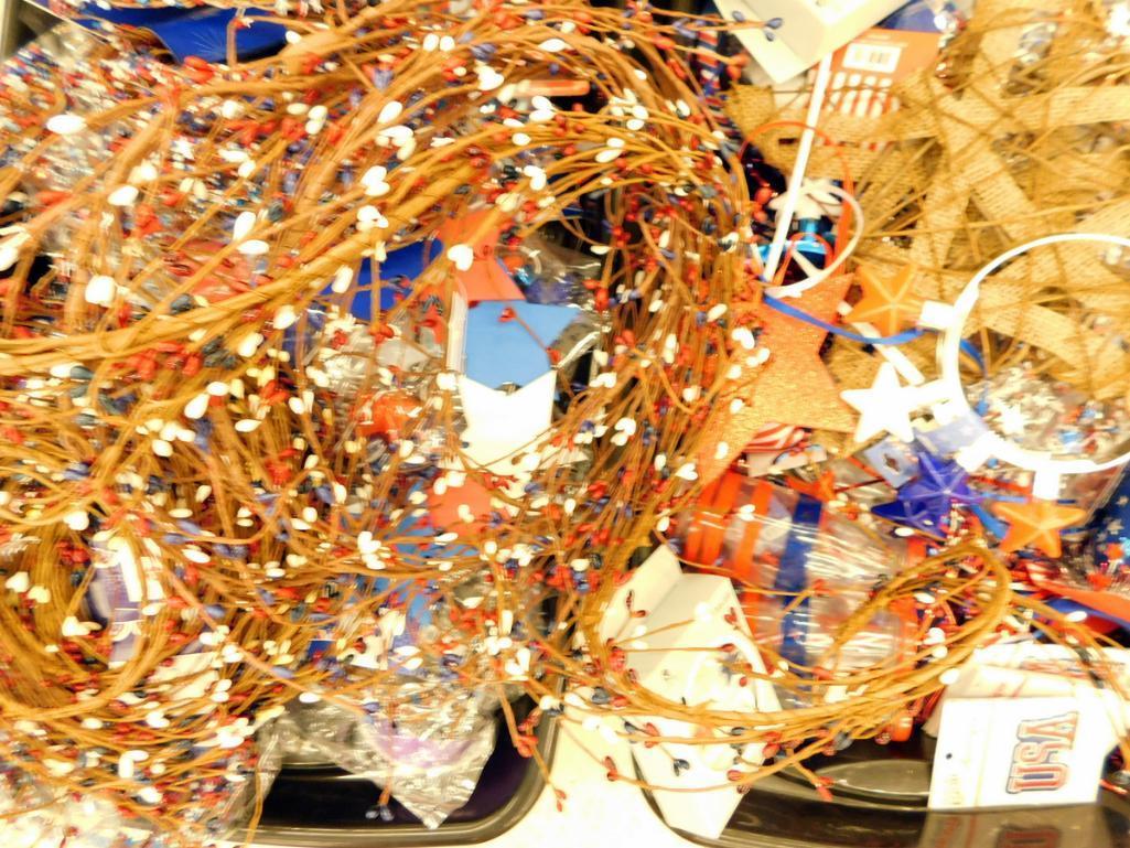 Assorted Red, White and Blue Patriotic Decor