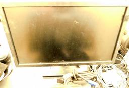 Three Dell Flat Screen Monitors Two Used and Two NIB Keyboards