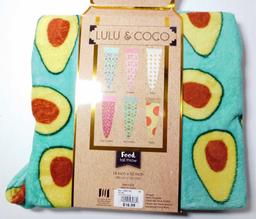 Lulu and Coco Food Tail Throw Blankets, 11 Units