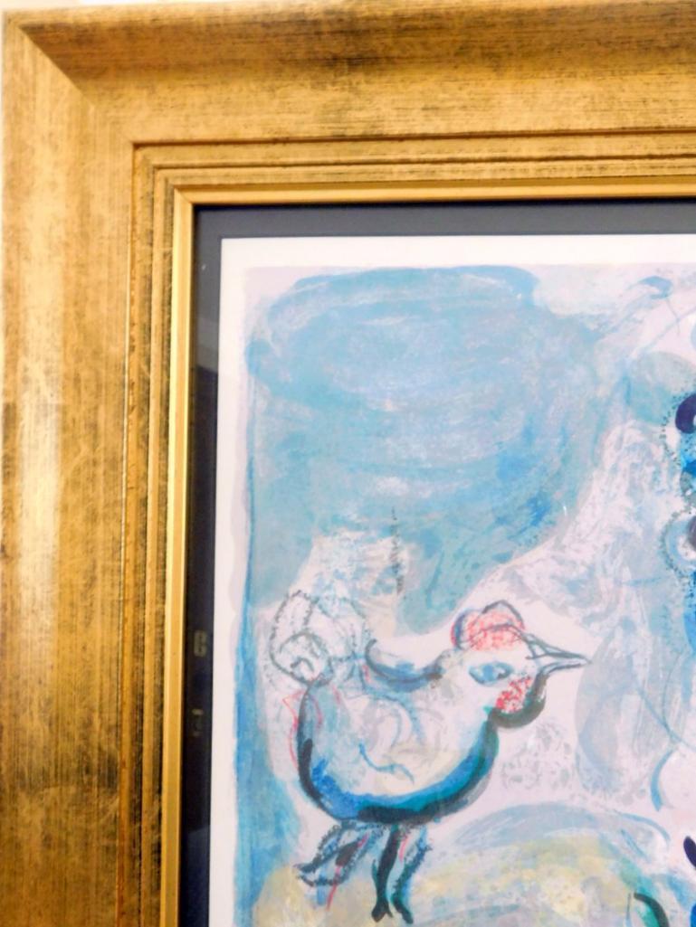 Marc Chagall Signed and Numbered Lithograph, "Les Lupins Bleu"