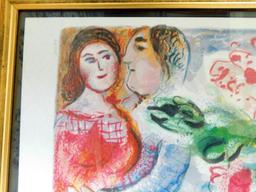 Marc Chagall Signed and Numbered Lithograph, "Les Lupins Bleu"