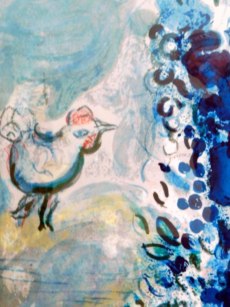 Marc Chagall Signed and Numbered Lithograph, "Les Lupins Bleu"