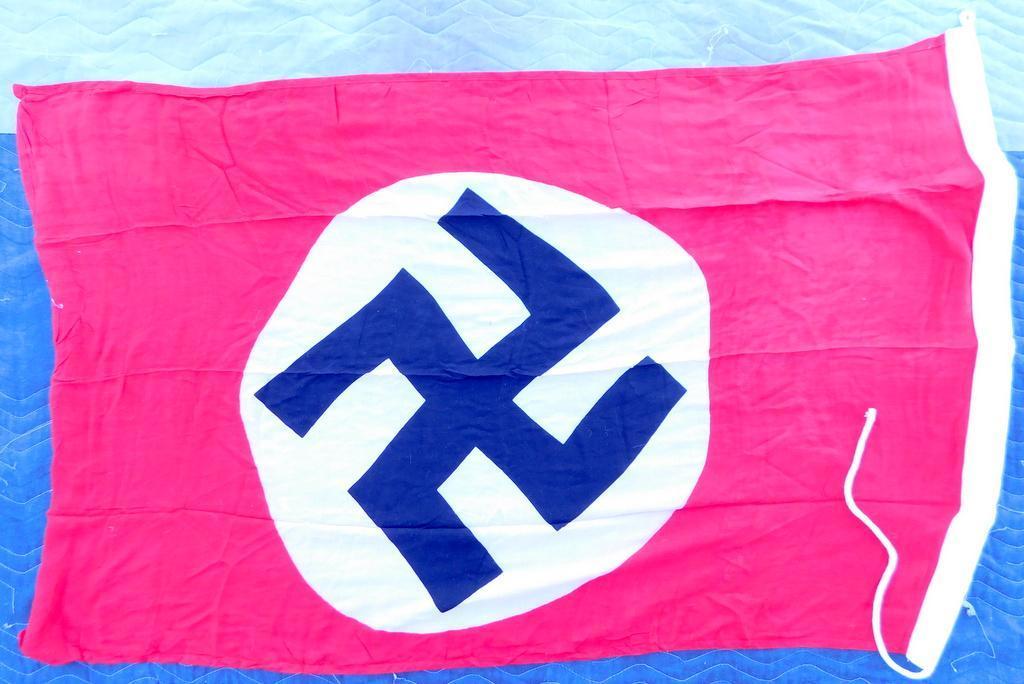 German WWII NSDAP Political Swastika Banner Flag