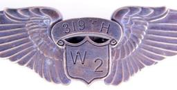 USAAF WWII Air Corps Womens Air Service Pilot WASP 319th W-2 Class Wing