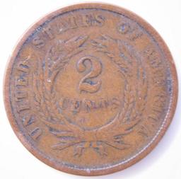 1865 and 1867 U.S. 2 Cent Coins