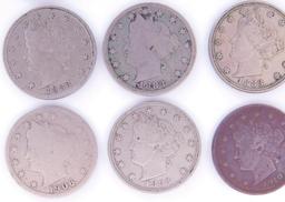 U.S. V Nickel Coins, (12)