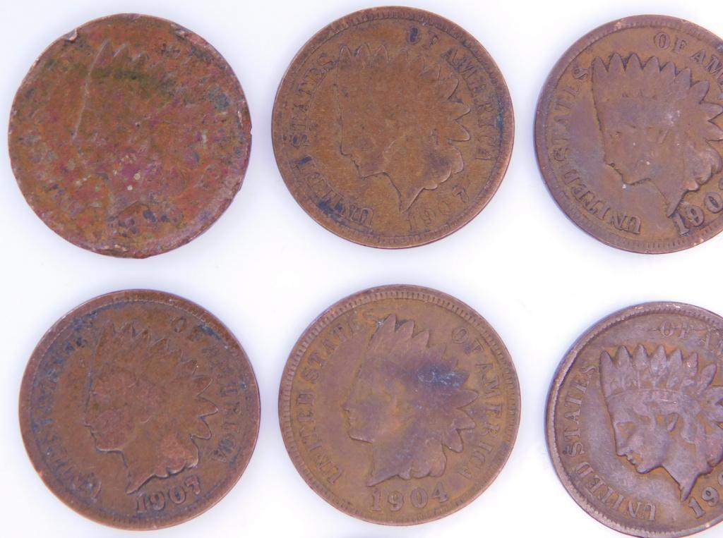 Grouping of Indian Head Pennies Including 1961 Key Date, (23)