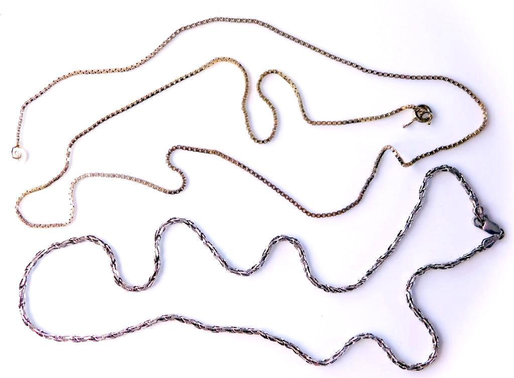 Grouping of Sterling Silver Necklaces