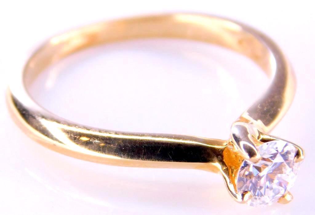 14K Yellow Gold and Diamond Engagement Ring