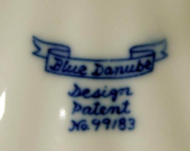 Grouping of Blue Danube China Dinnerware and Glassware Pieces