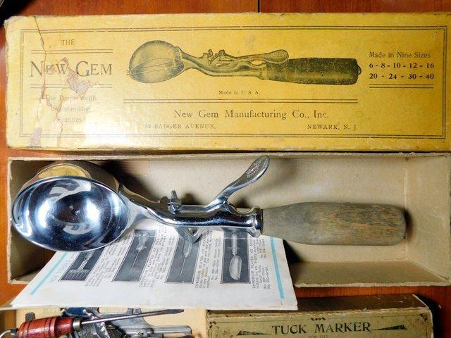 Grouping of Decorative Pieces Including 'New Gem' Ice Cream Scoop