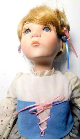 Porcelain Doll Signed by Dollmaker William Arthur Wiley, Marked 5/99