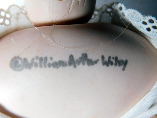 Porcelain Doll Signed by Dollmaker William Arthur Wiley, Marked 5/99