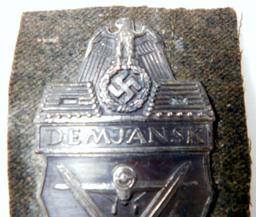 German WWII Army DEMJANSK 1942 Sleeve Shield