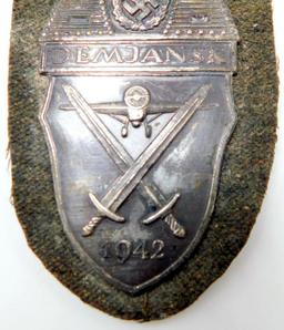 German WWII Army DEMJANSK 1942 Sleeve Shield