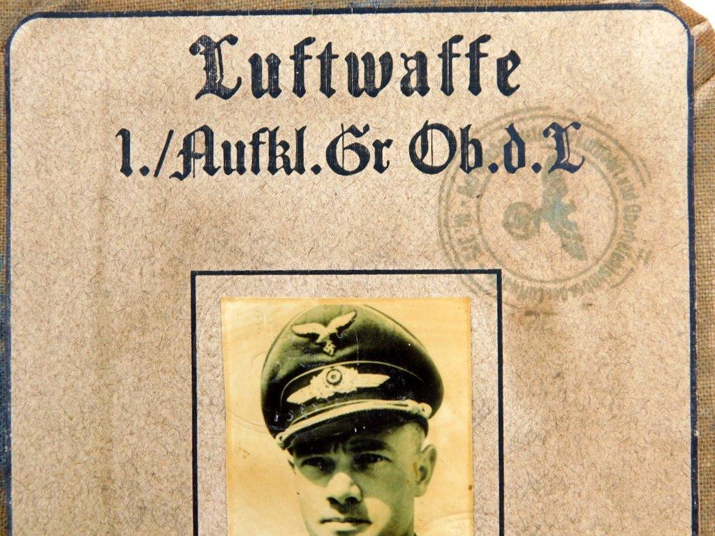 German WWII Luftwaffe Knights Cross Winner Identification Booklet
