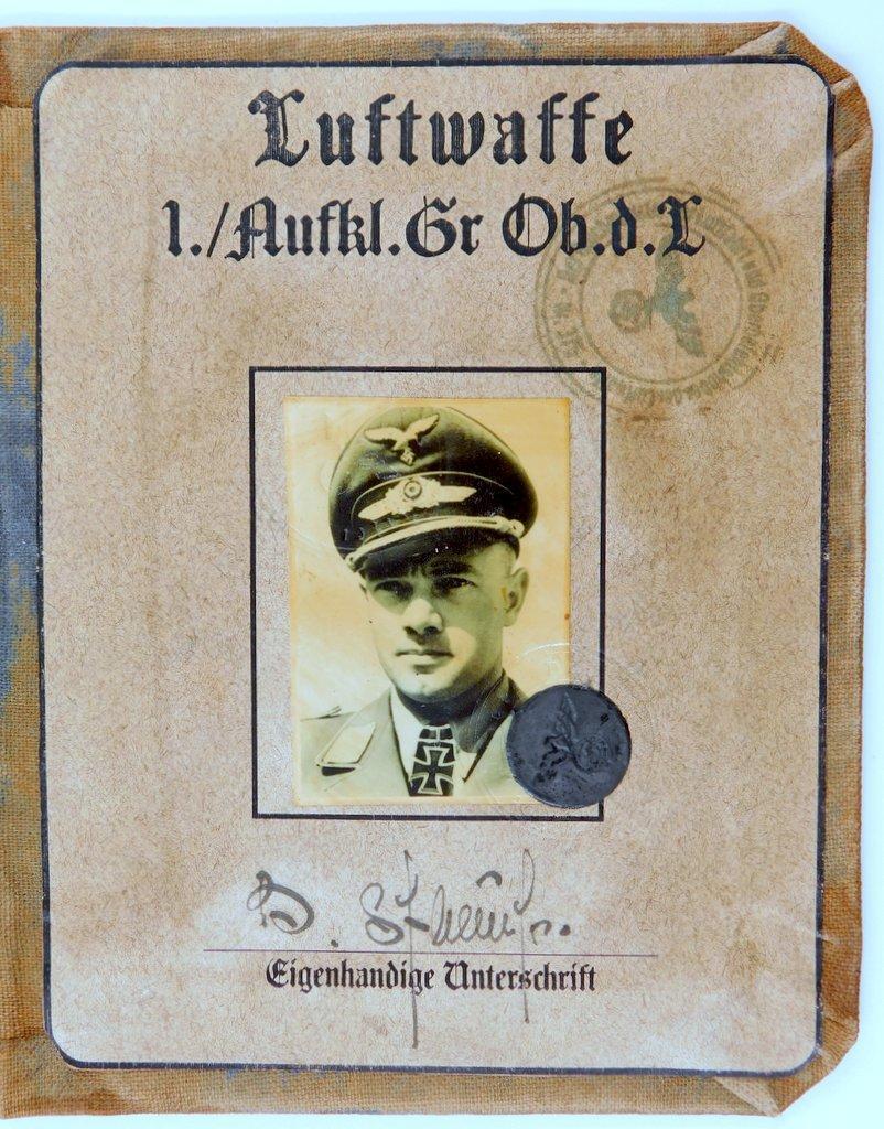 German WWII Luftwaffe Knights Cross Winner Identification Booklet