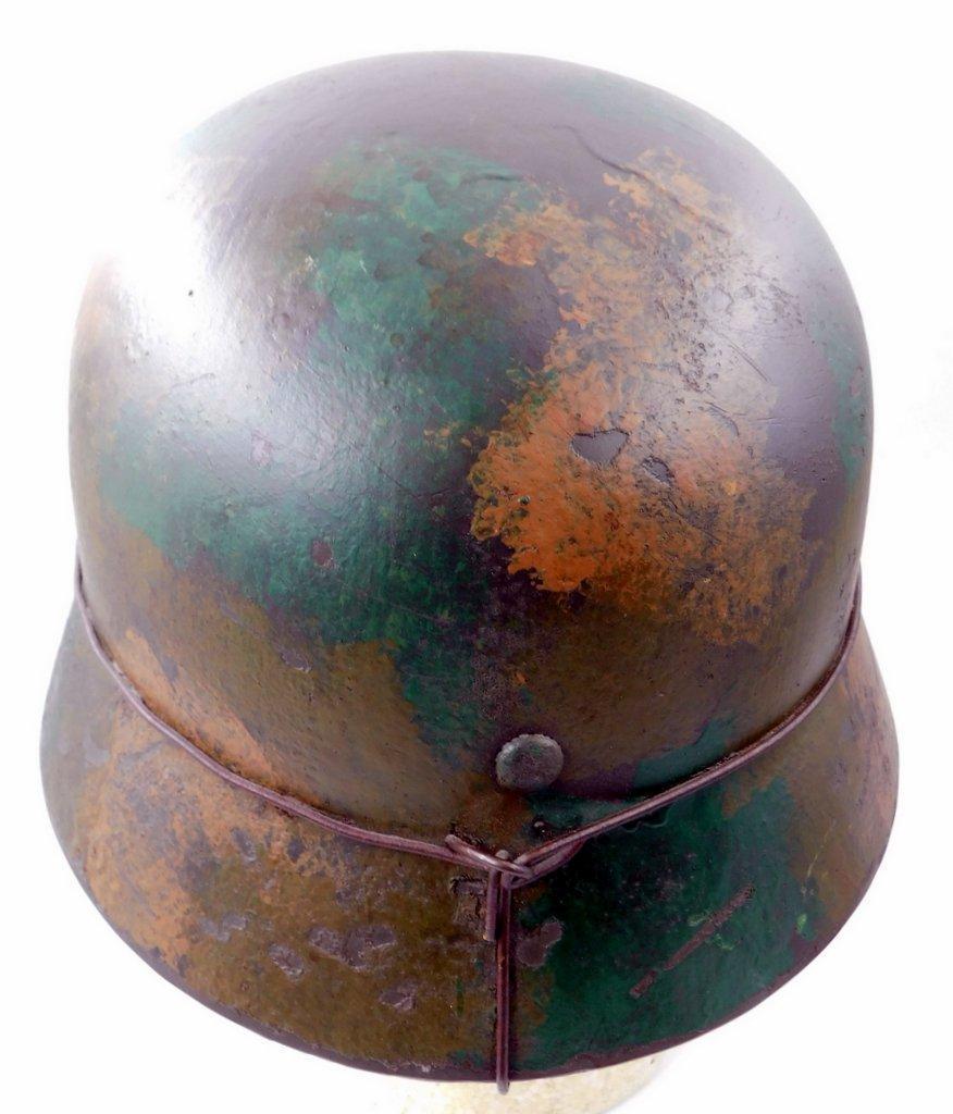 German WWII Army M-35 Camouflage Single Decal Combat Helmet