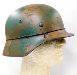 German WWII Army M-35 Camouflage Single Decal Combat Helmet