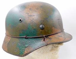 German WWII Army M-35 Camouflage Single Decal Combat Helmet