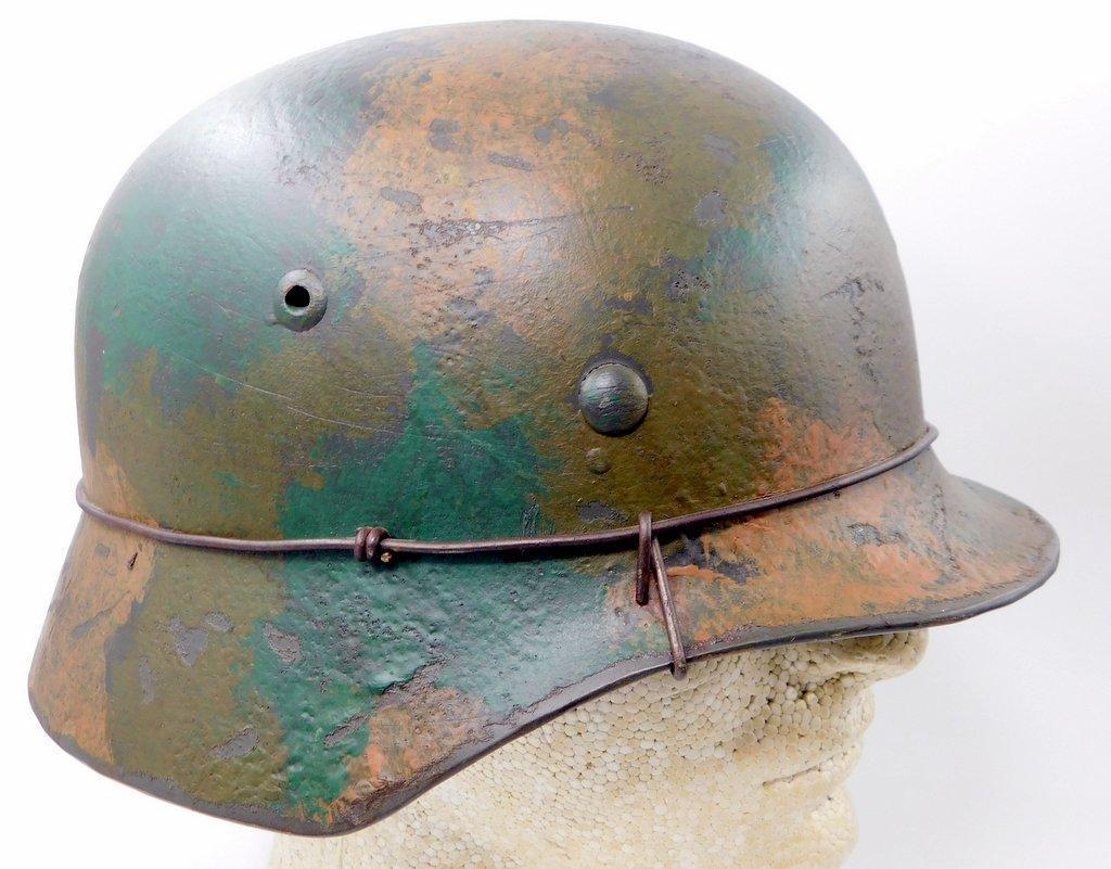 German WWII Army M-35 Camouflage Single Decal Combat Helmet