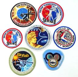 NASA Apollo/Skylab Astronaut Space Moon Patches, Seven (7)