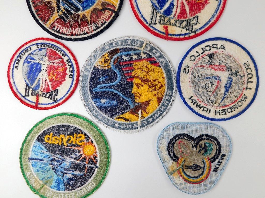 NASA Apollo/Skylab Astronaut Space Moon Patches, Seven (7)