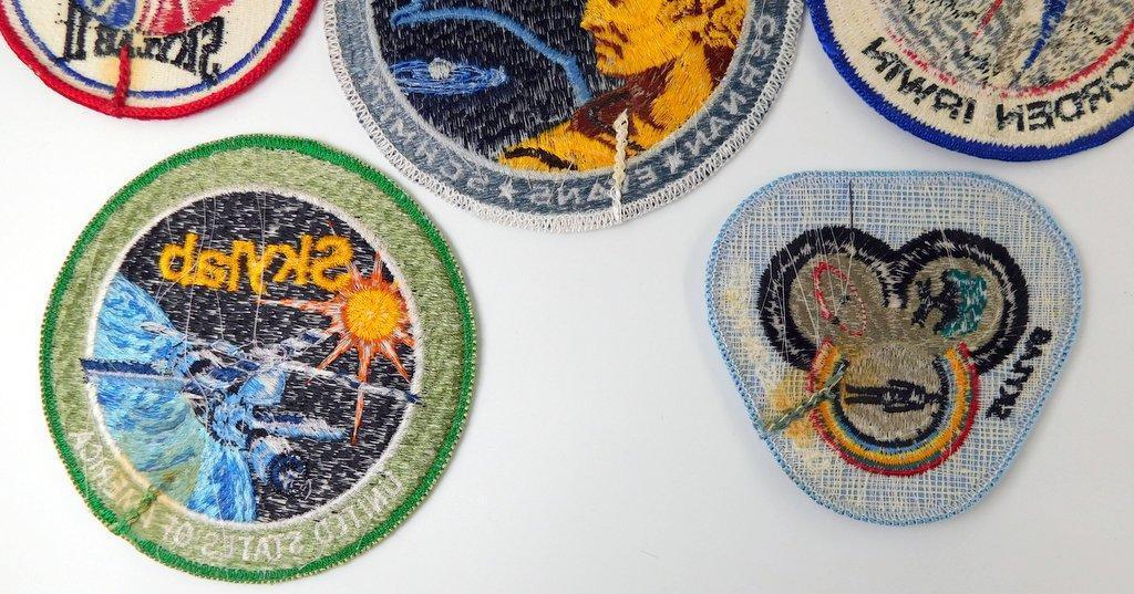 NASA Apollo/Skylab Astronaut Space Moon Patches, Seven (7)