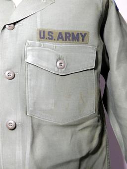 US Army Field Shirts w/ 3rd Army Patch and Name Tag, Two (2)