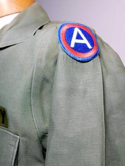 US Army Field Shirts w/ 3rd Army Patch and Name Tag, Two (2)
