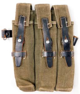 German WWII Smiser MP40 Machine Gun Clip Pouch
