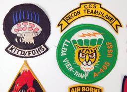 US Vietnam Era Army Special Forces Patches and Tabs, Group of Eleven (11)